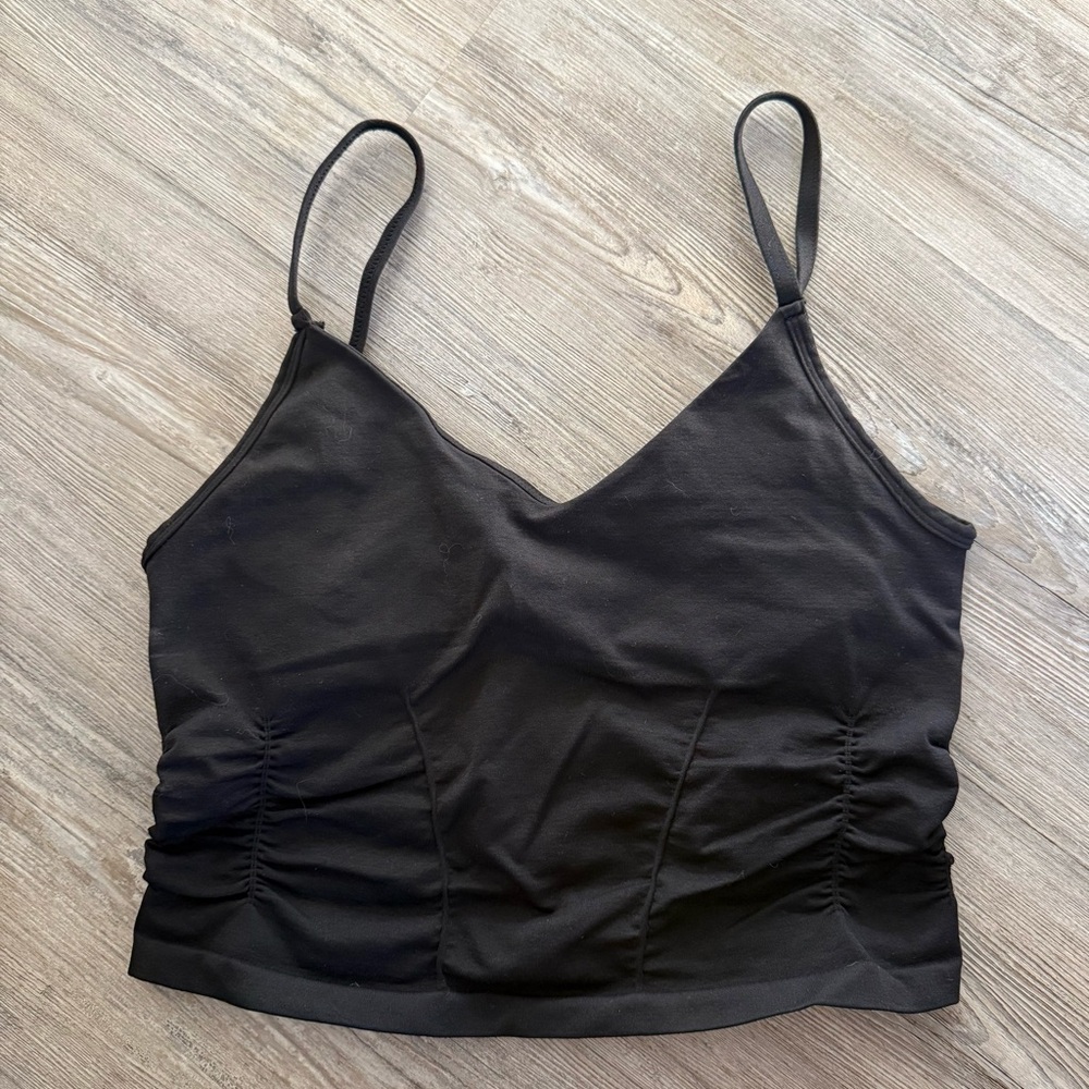 Free People Good Karma Ruched Crop Tank